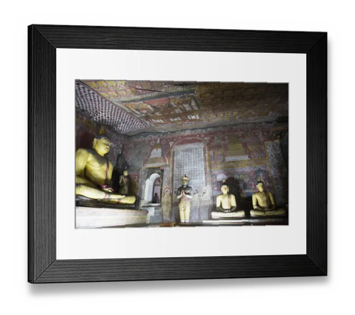 Framed Print : Buddhas in the Dambulla cave temple Framed Print : Buddhas in the Dambulla cave temple