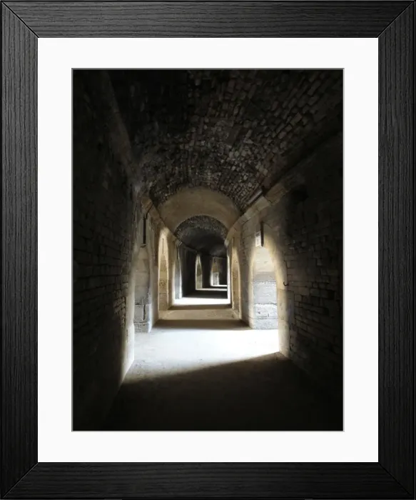 Framed Print : Inside the Hallways, Roman Amphitheatre, Arles, France Framed Print : Inside the Hallways, Roman Amphitheatre, Arles, France