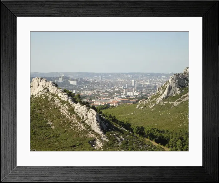 Framed Print : Calanques National Park and Marseilles Skyline, France Framed Print : Calanques National Park and Marseilles Skyline, France