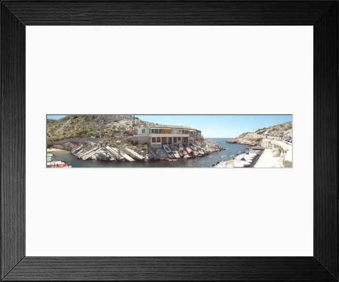 Framed Print : Panorama, Small Harbour, Calanques, Marseille France Framed Print : Panorama, Small Harbour, Calanques, Marseille France