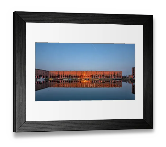 Framed Print : Albert Docks Reflection in sunrise Framed Print : Albert Docks Reflection in sunrise
