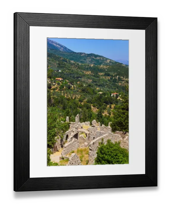 Framed Print : Ruins of old town in Mystras, Greece Framed Print : Ruins of old town in Mystras, Greece