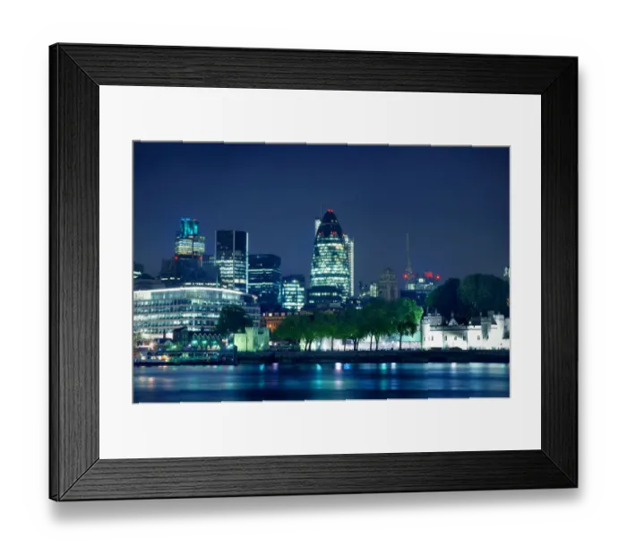 Framed Print : Tower of London and the city at night Framed Print : Tower of London and the city at night