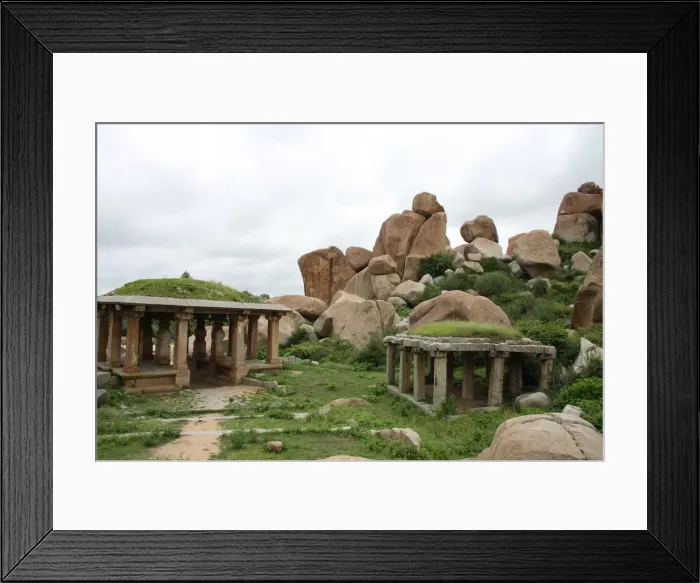 Framed Print : Hampi Stones and Temples Framed Print : Hampi Stones and Temples