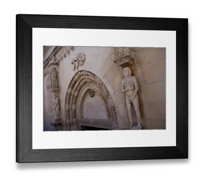 Framed Print : Adam and Eve on Cathedral of Saint James