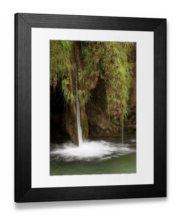 Framed Print : Mossy waterfall, Plitvice Lakes National Park, UNESCO World Heritage Site, Croatia, Europe