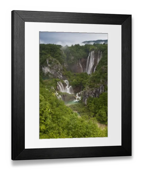 Framed Print : Waterfall, Plitvice Lakes National Park, Croatia, Europe Framed Print : Waterfall, Plitvice Lakes National Park, Croatia, Europe