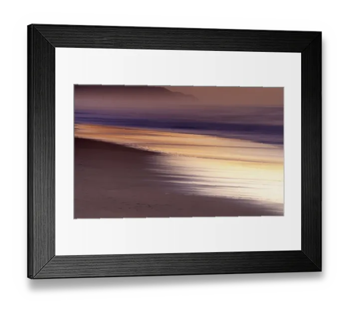 Framed Print : Long exposure of water at dawn with mist in the background, St Lucia, Kwazulu-Natal, south Africa
