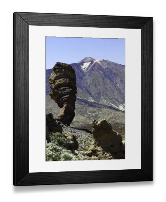 Framed Print : The rocks and the volcano Framed Print : The rocks and the volcano
