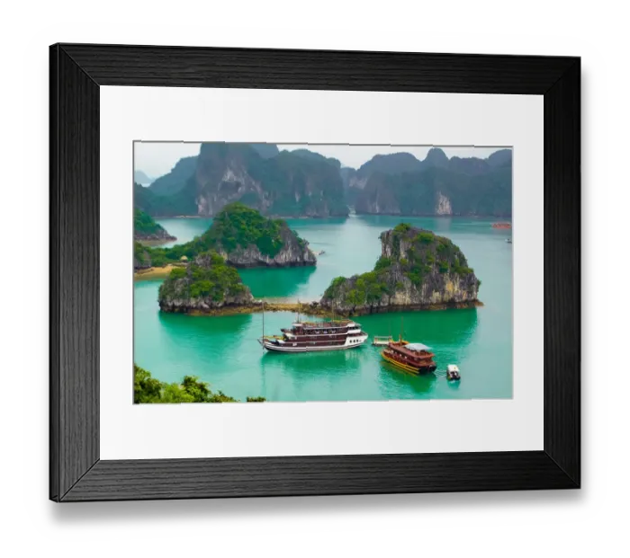 Framed Print : Boats in Ha Long Bay, Quang Ninh, Vietnam Framed Print : Boats in Ha Long Bay, Quang Ninh, Vietnam
