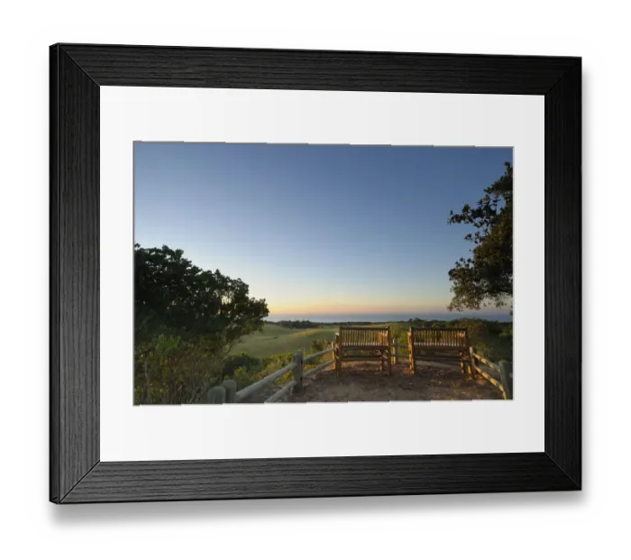 Framed Print : High angle view of benches over looking iSimangaliso Wetland Park and Indian ocean. St Lucia, Kwazulu Natal, South Africa Framed Print : High angle view of benches over looking iSimangaliso Wetland Park and Indian ocean. St Lucia, Kwazulu Natal, South Africa