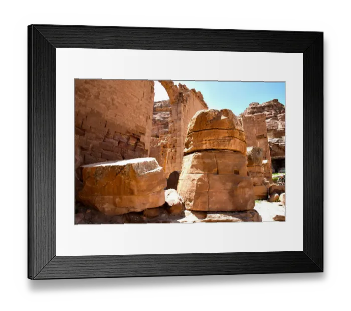 Framed Print : Ruined Roman Theatre of Petra Jordan