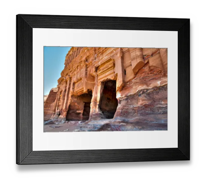 Framed Print : View of the Royal Tombs in Petra Jordan Framed Print : View of the Royal Tombs in Petra Jordan