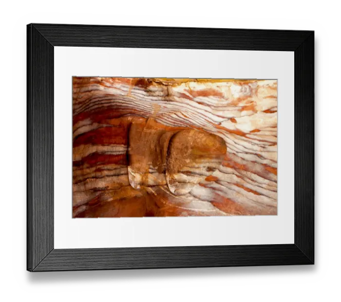 Framed Print : Colorful Rock detail of Petra Ma an Jordan Framed Print : Colorful Rock detail of Petra Ma an Jordan