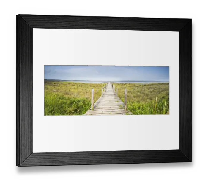 Framed Print : Panoramic view of wooden jetty leading towards lake, Catalina Bay, iSimangaliso Wetland Park, St Lucia, Kwazulu-Natal, South Africa Framed Print : Panoramic view of wooden jetty leading towards lake, Catalina Bay, iSimangaliso Wetland Park, St Lucia, Kwazulu-Natal, South Africa
