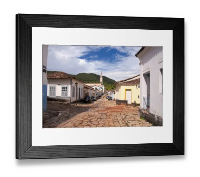 Framed Print : Street of GoiAas Brazil Framed Print : Street of GoiAas Brazil
