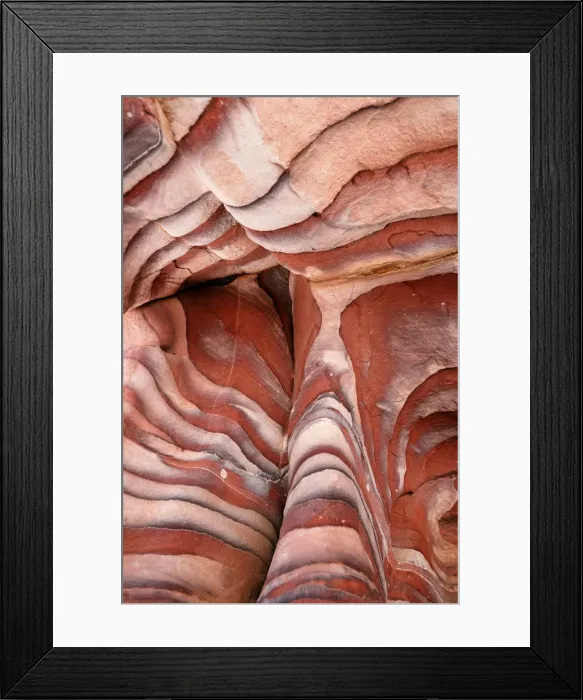 Framed Print : Geological layers, grave, Petra, Jordan Framed Print : Geological layers, grave, Petra, Jordan