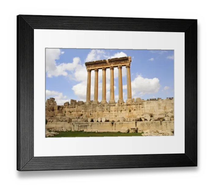 Framed Print : The six remaining columns of the Temple of Jupiter, UNESCO World Heritage Site, Baalbek, Beqaa Valley, Lebanon, Middle East, Orient Framed Print : The six remaining columns of the Temple of Jupiter, UNESCO World Heritage Site, Baalbek, Beqaa Valley, Lebanon, Middle East, Orient