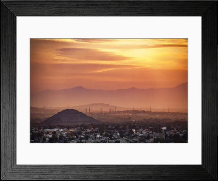 Framed Print : Teotihuacan Mexico (pyramids in the background)