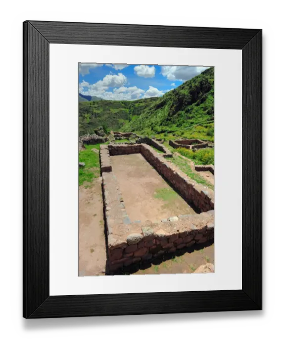 Framed Print : Ancient city ruins in Peru