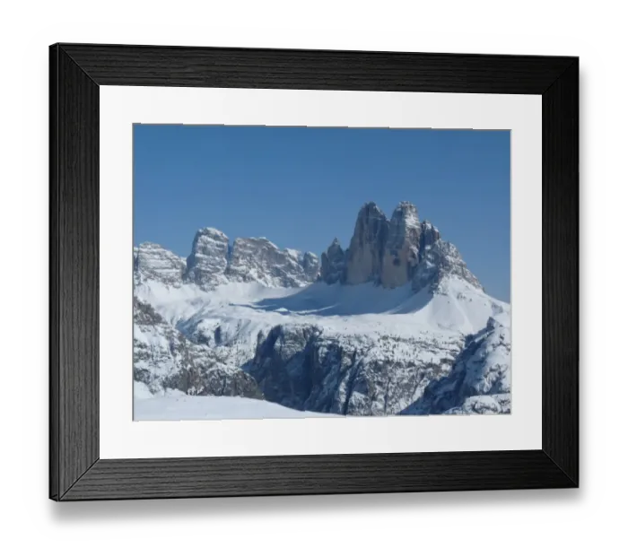 Framed Print : Tre Cime di Lavaredo in winter Framed Print : Tre Cime di Lavaredo in winter