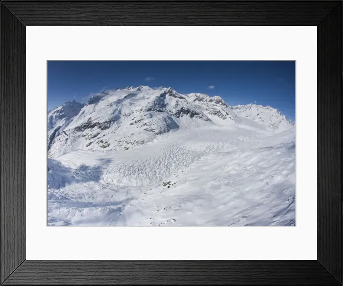 Framed Print : Aletsch Glacier, Southern Bernese Alps, Canton of Valais, Switzerland