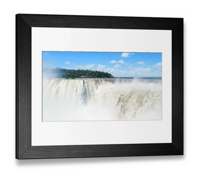 Framed Print : Panoramic view of the Iguazu Falls in Argentina Framed Print : Panoramic view of the Iguazu Falls in Argentina