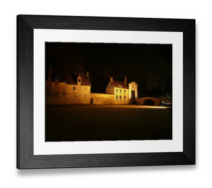 Framed Print : Magic Lake of Love illuminated at night Framed Print : Magic Lake of Love illuminated at night