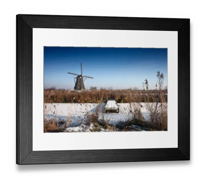 Framed Print : Windmills at winter Framed Print : Windmills at winter