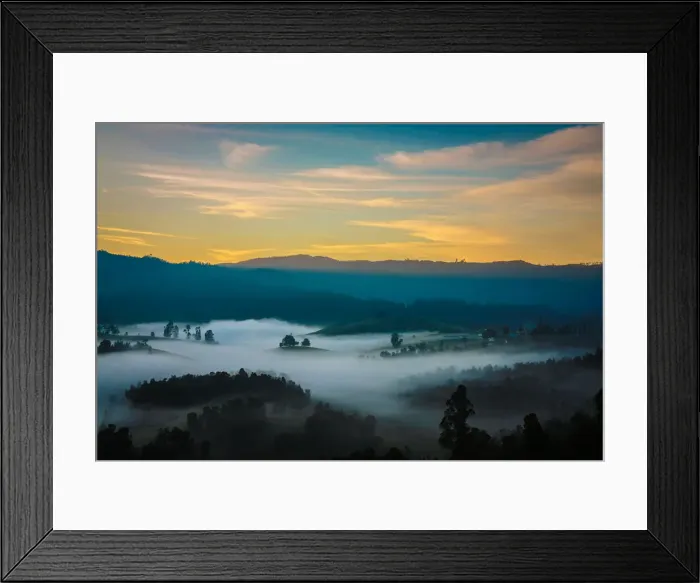 Framed Print : Painted Landscape of Nilgiris Framed Print : Painted Landscape of Nilgiris