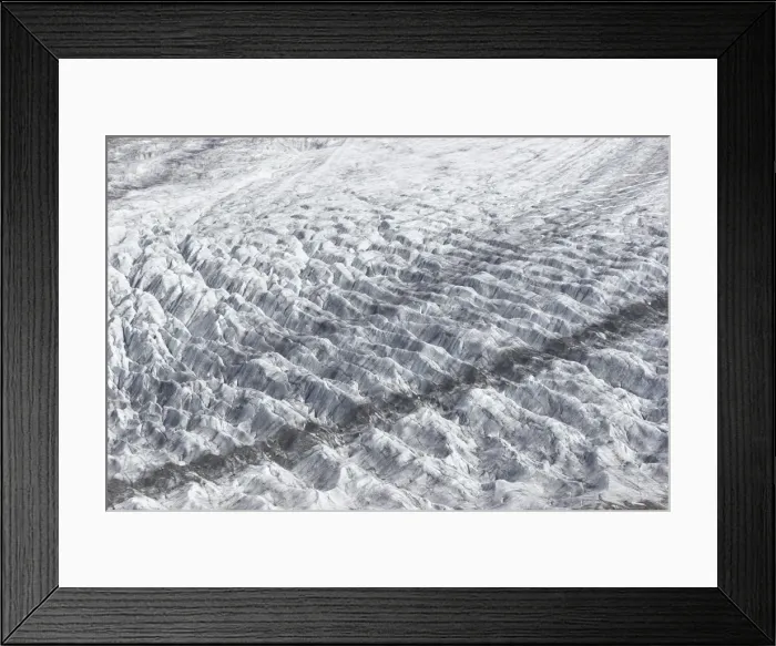 Framed Print : Surface of the Aletsch Glacier, Bernese Alps, Valais canton, Switzerland, Europe