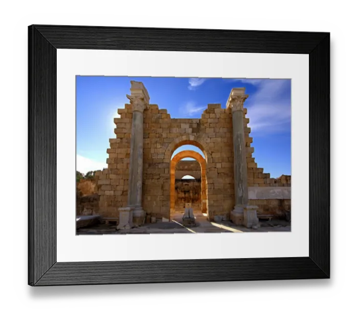 Framed Print : Hadrianic Baths, Leptis Magna, Roman Ruins, Libya