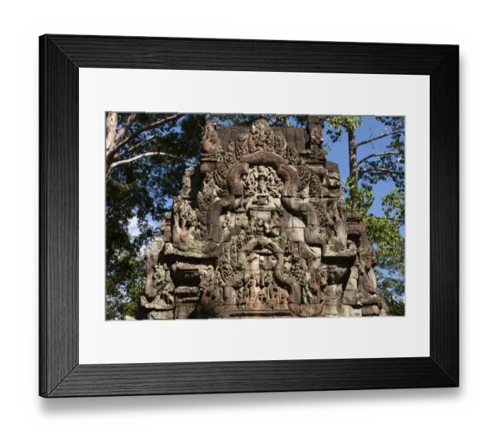 Framed Print : Bas-relief on an entrance gate, Angkor Thom, Siem Reap, Cambodia Framed Print : Bas-relief on an entrance gate, Angkor Thom, Siem Reap, Cambodia
