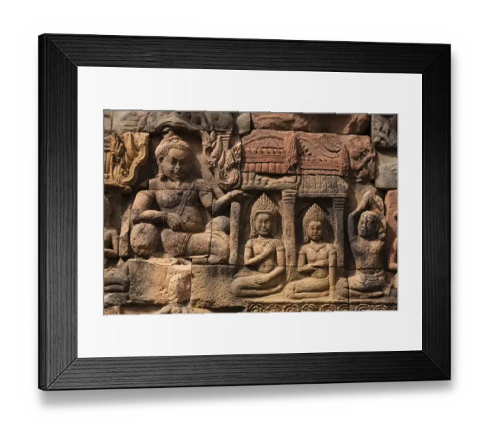 Framed Print : Bas-relief at the Terrace of the Leper King, Elephant Terrace, Angkor Thom, Siem Reap, Cambodia Framed Print : Bas-relief at the Terrace of the Leper King, Elephant Terrace, Angkor Thom, Siem Reap, Cambodia