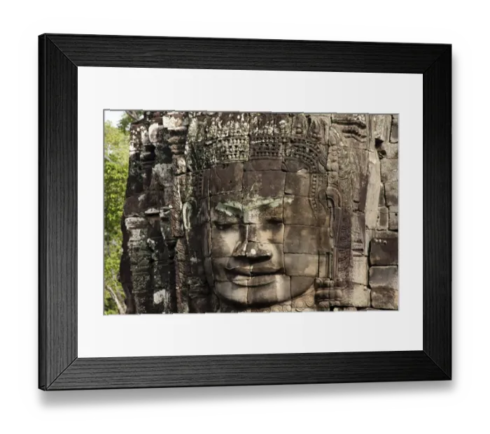 Framed Print : Face tower, detail, the Bayon, temple, Angkor Thom, Siem Reap, Cambodia Framed Print : Face tower, detail, the Bayon, temple, Angkor Thom, Siem Reap, Cambodia