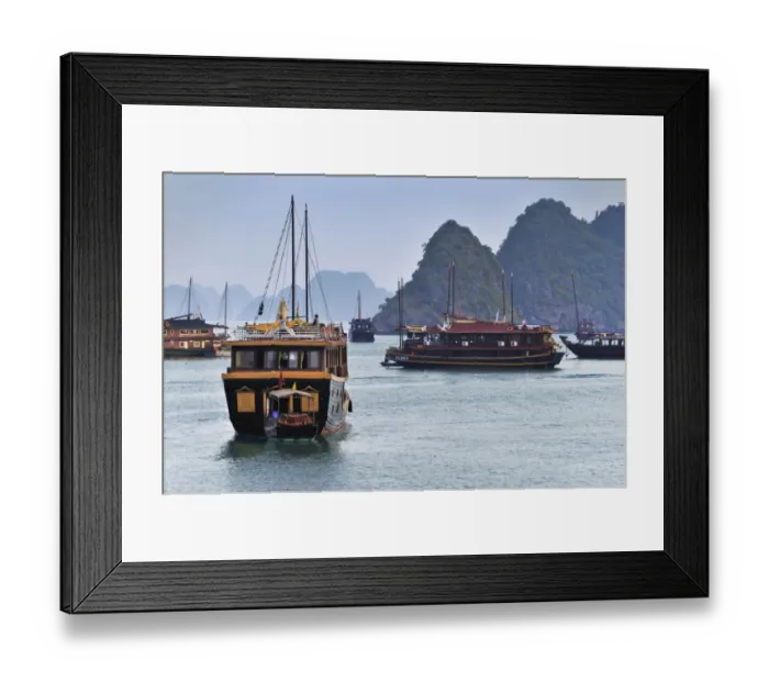Framed Print : Junks in Halong Bay, a UNESCO World Heritage Site, Vietnam, Southeast Asia, Asia Framed Print : Junks in Halong Bay, a UNESCO World Heritage Site, Vietnam, Southeast Asia, Asia