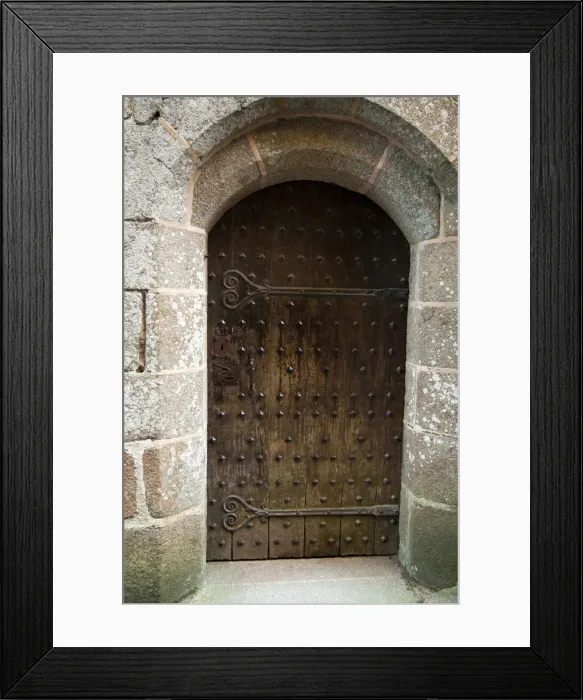 Framed Print : Old style door at Mont Saint-Michel Manche France Framed Print : Old style door at Mont Saint-Michel Manche France