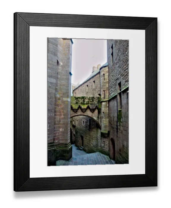 Framed Print : Building at Mont Saint-Michel Normandy Region in France Framed Print : Building at Mont Saint-Michel Normandy Region in France