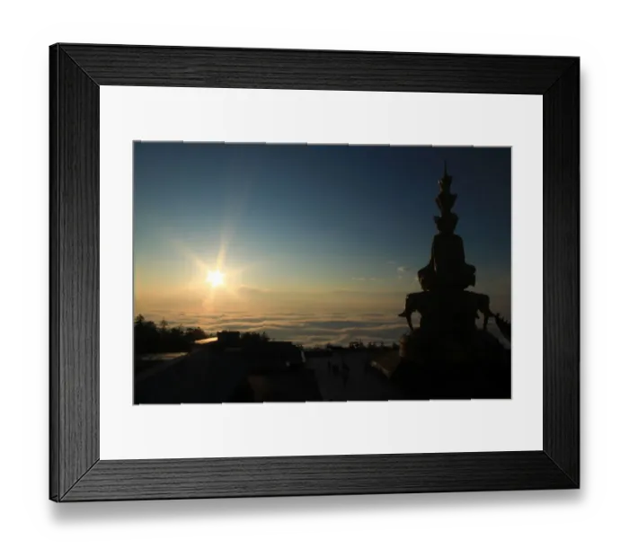 Framed Print : Emei Shans Golden Summit and Sunset Framed Print : Emei Shans Golden Summit and Sunset
