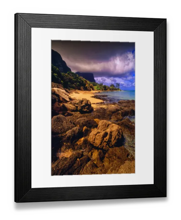 Framed Print : Scenically beautiful and a world heritage designated location, Lord Howe Island lies between the South Pacific ocean and the Tasman sea off the coast of New South Wales, Australia Framed Print : Scenically beautiful and a world heritage designated location, Lord Howe Island lies between the South Pacific ocean and the Tasman sea off the coast of New South Wales, Australia