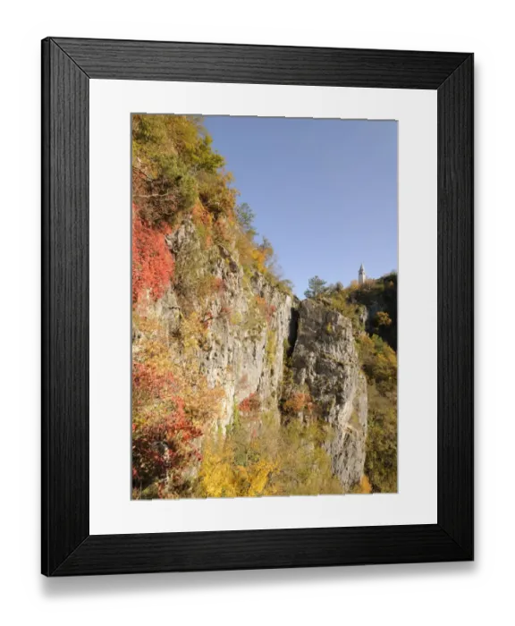 Framed Print : Village above the Doline, sinkhole, Velika dolina, Skocjan, Slovenia, Europe Framed Print : Village above the Doline, sinkhole, Velika dolina, Skocjan, Slovenia, Europe