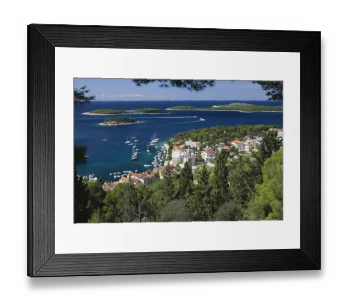 Framed Print : Coastal town in the island of Hvar, Dalmatia Framed Print : Coastal town in the island of Hvar, Dalmatia
