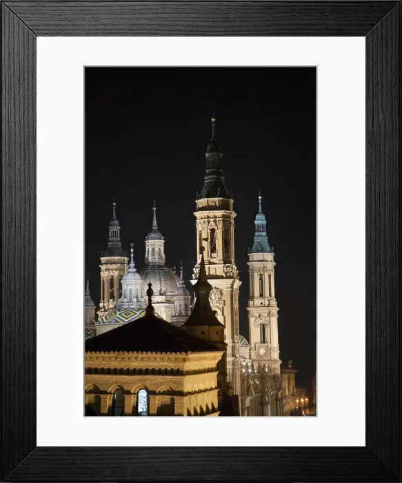 Framed Print : Basilica of Our Lady of the Pillar at night Framed Print : Basilica of Our Lady of the Pillar at night