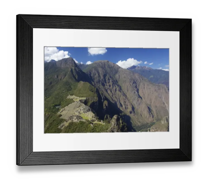 Framed Print : Machu Picchu viewed from Huayna Picchu, UNESCO World Heritage Site, Aguas Calientes, Peru, South America Framed Print : Machu Picchu viewed from Huayna Picchu, UNESCO World Heritage Site, Aguas Calientes, Peru, South America