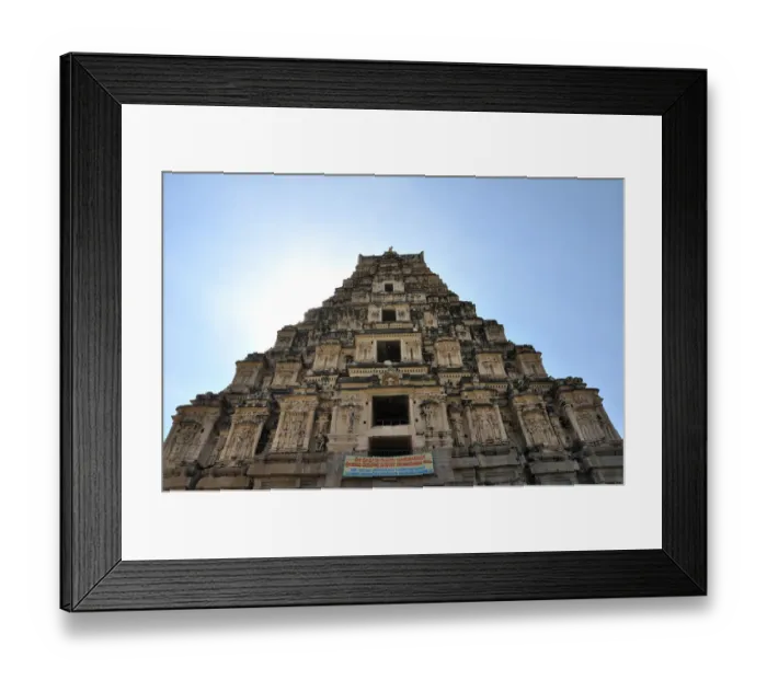 Framed Print : Sun hiding behind gopura Framed Print : Sun hiding behind gopura