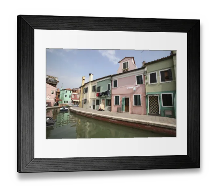 Framed Print : Canal at Burano island Framed Print : Canal at Burano island