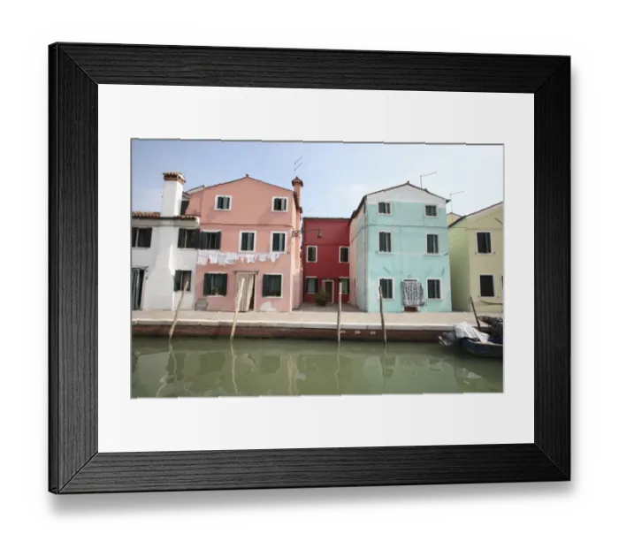 Framed Print : Canal at Burano island Framed Print : Canal at Burano island