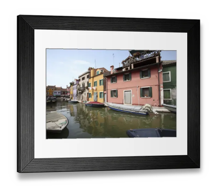 Framed Print : Canal at Burano island