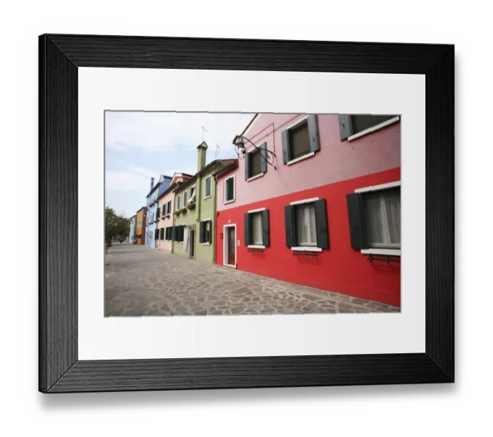Framed Print : Townscape at Burano island Framed Print : Townscape at Burano island