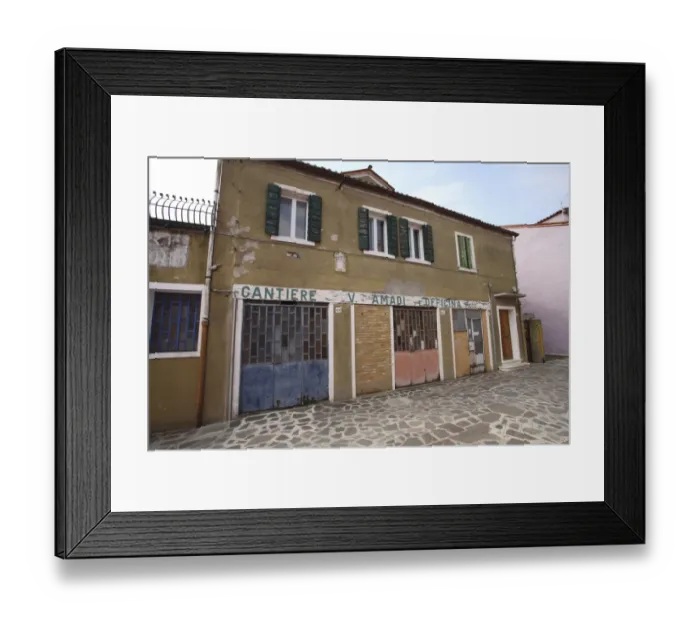 Framed Print : Townscape at Burano island Framed Print : Townscape at Burano island